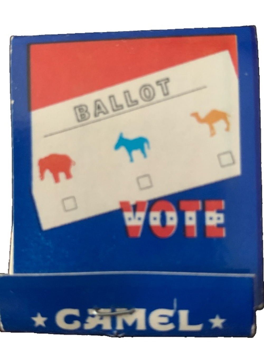 Vintage Matchbook Camel Vote